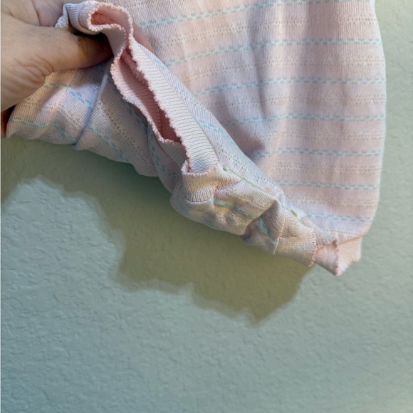 Vintage Healthtex Romper Baby Size 12 Months Baby Girl Pink Blue Hearts - Picture 4 of 4